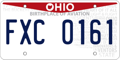 OH license plate FXC0161