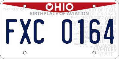 OH license plate FXC0164