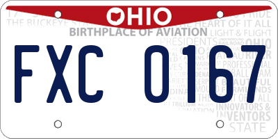 OH license plate FXC0167
