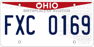 OH license plate FXC0169