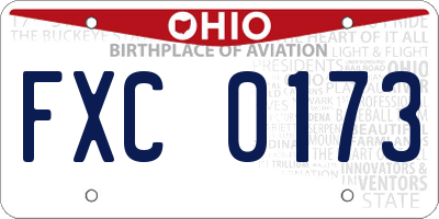 OH license plate FXC0173