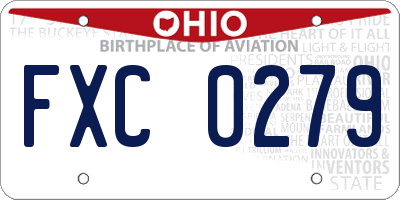 OH license plate FXC0279