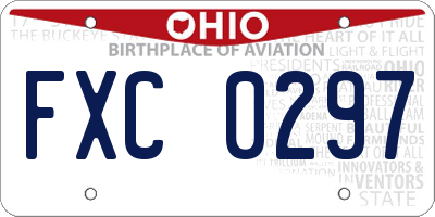 OH license plate FXC0297