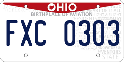 OH license plate FXC0303