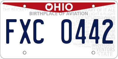 OH license plate FXC0442