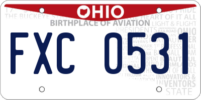 OH license plate FXC0531