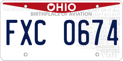 OH license plate FXC0674