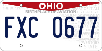 OH license plate FXC0677