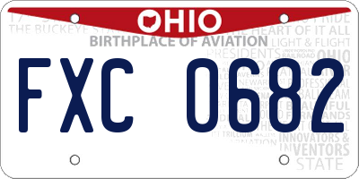 OH license plate FXC0682