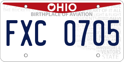 OH license plate FXC0705