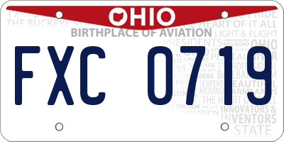 OH license plate FXC0719
