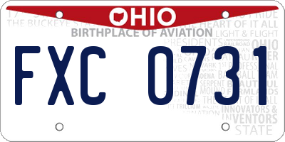 OH license plate FXC0731