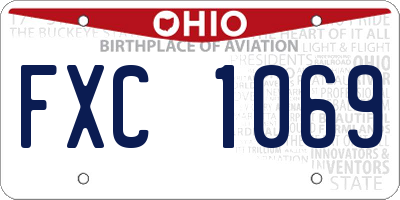 OH license plate FXC1069