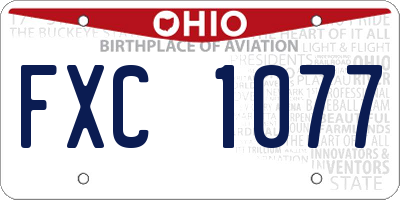 OH license plate FXC1077