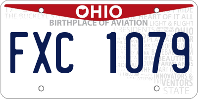OH license plate FXC1079