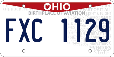 OH license plate FXC1129