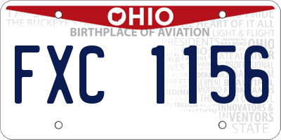 OH license plate FXC1156