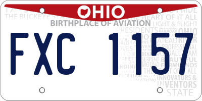OH license plate FXC1157