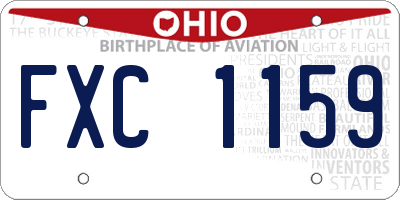 OH license plate FXC1159