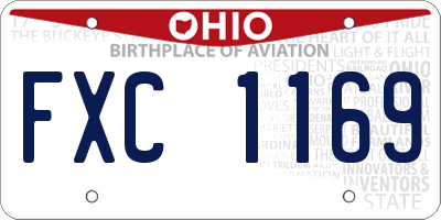 OH license plate FXC1169