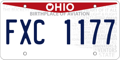 OH license plate FXC1177