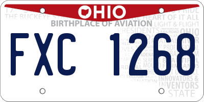 OH license plate FXC1268