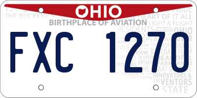 OH license plate FXC1270