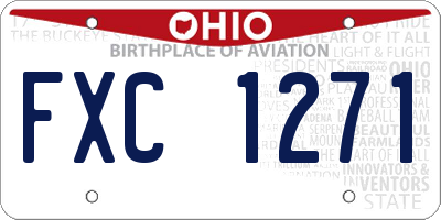 OH license plate FXC1271