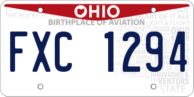 OH license plate FXC1294