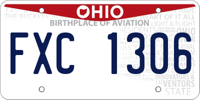 OH license plate FXC1306