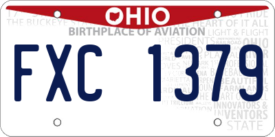 OH license plate FXC1379