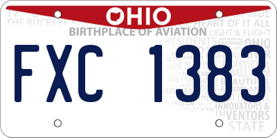 OH license plate FXC1383