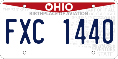 OH license plate FXC1440