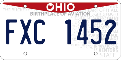 OH license plate FXC1452