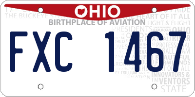 OH license plate FXC1467