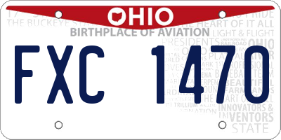 OH license plate FXC1470