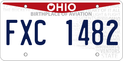 OH license plate FXC1482