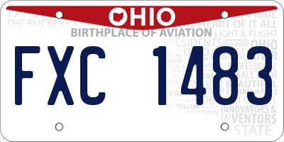 OH license plate FXC1483