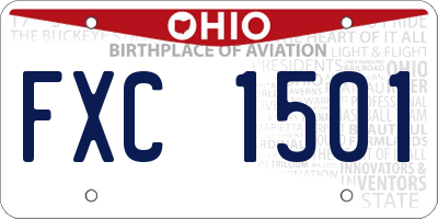 OH license plate FXC1501