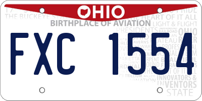 OH license plate FXC1554