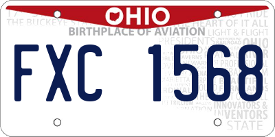 OH license plate FXC1568