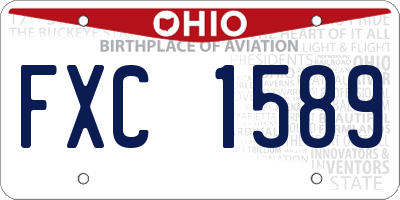 OH license plate FXC1589