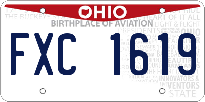OH license plate FXC1619