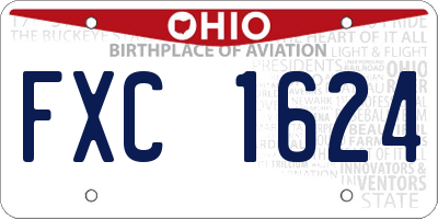 OH license plate FXC1624
