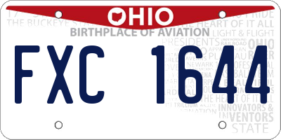 OH license plate FXC1644