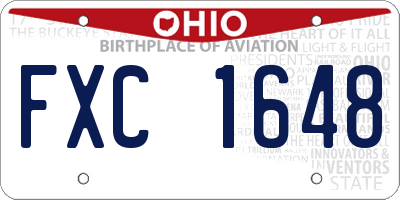OH license plate FXC1648