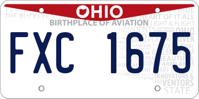 OH license plate FXC1675