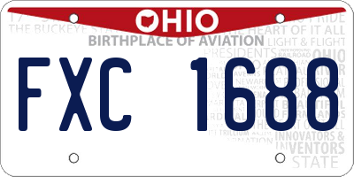 OH license plate FXC1688