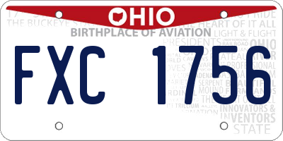 OH license plate FXC1756