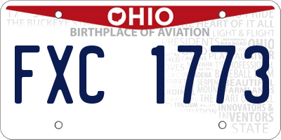 OH license plate FXC1773